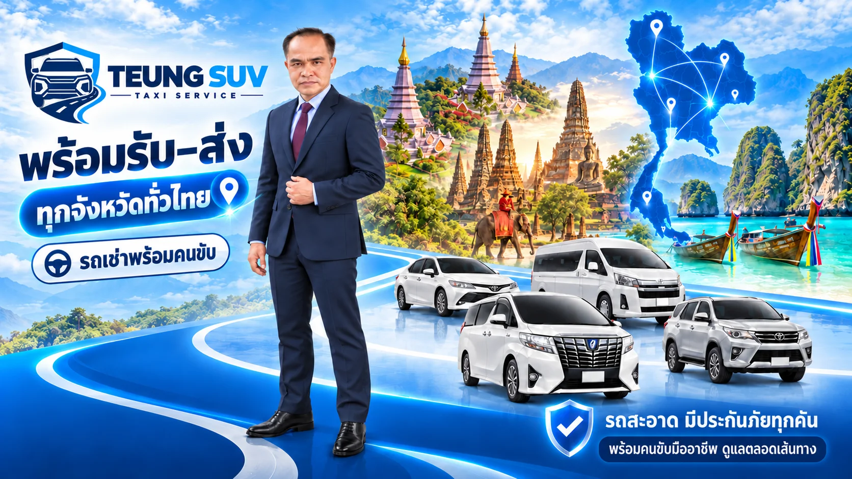 TEUNG SUV TAXI SERVICE บริการเหมารถท่องเที่ยวและเดินทางต่างจังหวัดทั่วไทย